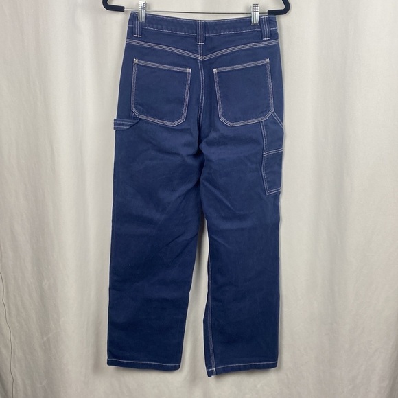 Tna Greenwich Pant High-Waisted Carpenter Pants - Navy Blue - Size 4 - Picture 9 of 14